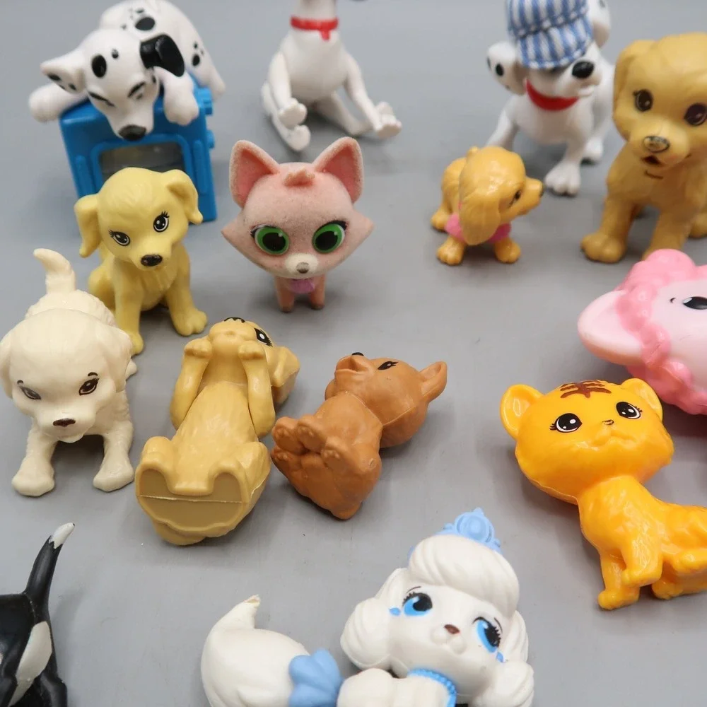 Cat and Puppy Dogs Figure Lot Mini Puppies Kittens Cartoon Toy